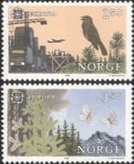 Norway 1986 Europa/ Environment/ Birds/ Butterflies/ Forest/ Industry 2v set (ex1069)