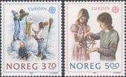 Norway 1989 Europa/ Children's Games/ Leisure/ Snowman/ Sports 2v set (n46395)