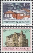 Norway 1990 Europa/ Post Office Buildings/ Architecture/ Postal 2v set (n46396)