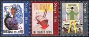 Norway 2003 Europa / Poster Art / Tourism / Olympics / Music / Horses / Ship 3v set (n40984)