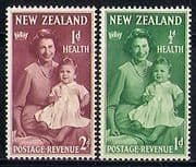 NZ 1950 HM QEII / Prince Charles / Royalty 2v set (n31089)