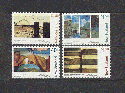 NZ 1997 Contempary Art / Whale / Landscapes 4v set (n18851)