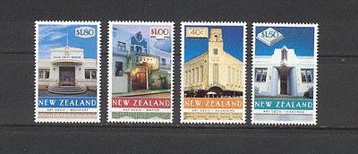 NZ 1999 Art Deco Buildings 4v set (n18856)