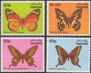 Pakistan 1983 Butterflies/ Insects/ Nature/ Wildlife 4v set (n18594)