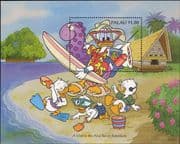 Palau 1994 Disney/ Donald Duck/ Beach/ Tourism/ Cartoons/ Animation 1v m/s (ad1051)