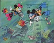 Palau 1994 Disney/ Mickey Mouse/ Deep Sea Diving/ Shipwreck/ Cartoons/ Animation 1v m/s (b6070c)