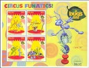 Palau 1998 "Bug's Life"/ Disney/ Films/ Cinema/ Circus/ Animation/ Cartoons/ Insects 4v sht (b437n)