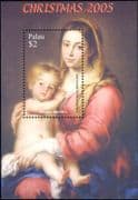 Palau 2005 Christmas/ Greetings/ Madonna & Child/ Murillo/ Artists/ Paintings 1v m/s (n19371c)
