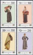 Palestinian Authority 1995 Costumes/ Clothes/ Embroidery/ Clothing 4v set (b21197c)