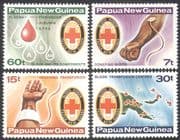 Papua New Guinea/ PNG 1980 Blood Donors/ Donation/ Red Cross/ Health/ Medical Welfare/ Maps 4v set (n18147)