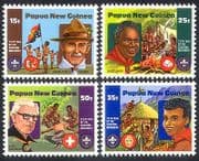 Papua New Guinea (PNG) 1982 Baden-Powell / Scouts / Scouting / Camp Fire 4v set n40085