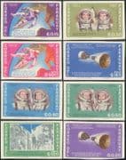 Paraguay 1966 Rockets/ Space Walk/ Astronauts/ Moon/ Science IMPERFOTATE 8v set (b4409)