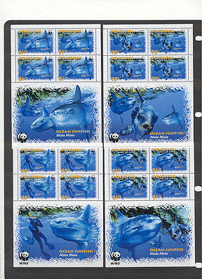 Penrhyn 2003 WWF / Fish / Marine / Diving 4 x 4v sht (n16218)