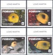 Penrhyn 2017 WWF Endangered Species/ Butterflyfish/ Fish/ Nature 4v set (b7834e)