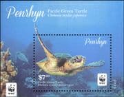 Penryhn 2014 WWF/ Turtles/ Coral/ Marine/ Wildlife/ Animals/ Nature/ Conservation 1v m/s (b209a)