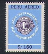 Peru 1967 Lions International Club / Welfare / Education / Health 1v (n37249)