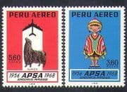 Peru 1968 Planes / Aircraft / Transport / Aviation / Airline / Industry 2v set (n37248)