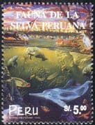 Peru 1999 Nature/ Wildlife/ Dolphin/ Dugong/ Turtle/ Cats/ Bird/ Bat/ Fish 1v (b7846)