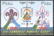 Peru 1999 Scouts/ World Scout Jamboree/ Scouting/ Badge/ Tents 2v s-t pr (n27990)