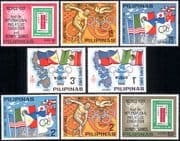 Philippines 1968 Olympic Games/ Olympics/ Flags/ StampEx 8v set UNISSUED (n43505a)
