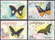 Philippines 1969 Butterflies/ Insects/ Nature/ Conservation/ Butterfly 4v set (b8111b)