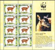 Philippines 1997 WWF/ Deer/ Animals/ Nature/ Wildlife/ Conservation 8v sht (b7224)