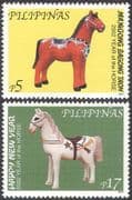 Philippines 2002 YO Horse / Animals / Greeting 2v ref:b8669