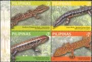 Philippines 2011 Lizards/ Skinks/ Reptiles/ Nature/ Wildlife/ Animals 4v blk (n39709)