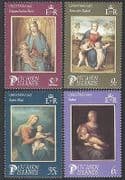 Pitcairn 1985 Christmas / Nativity / Art / Paintings / Madonna / Child / Raphael 4v (n40432)