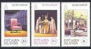 Pitcairn Islands 1977 Queen Elizabeth II / Coronation / QEII / Royalty 3v set (n40266)