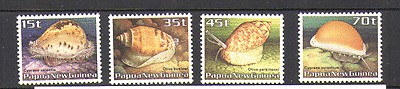 PNG 1986 Sea Shells / Marine / Nature 4v set (n15650)