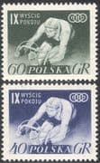 Poland 1956 Peace Cycle Race/ Cycling/ Bikes/ Bicycle/ Racing/ Sports 2v set (n23699)