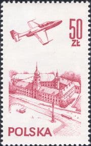 Poland 1976  Jet Trainer/ Castle/ Planes/ Aircraft/ Aviation/ Transport  1v  (n46675)