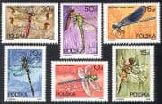 Poland 1988 Dragonflies / Dragonfly / Insects / Nature 6v set (b6857)