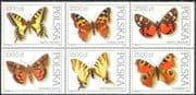 Poland 1991 Butterflies/ Insects/ Nature/ Conservation/ Environment/ Butterfly 6v blk (b947)