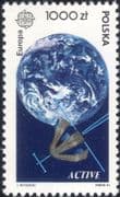 Poland 1991 Europa/ Europe in Space/ Satellite/ Globe/ Communications/ Rockets 1v (ex1040)