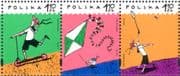 Poland 2002 Children's Games/ Badminton/ Kite Flying/ Scooter/S ports 3v set (b8572a)