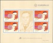 Portugal 1983 Europa/ Egas Moniz - Brain Surgeon/ Medical/ Science/ Nobel Prize 4v m/s (b2420f)