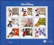 Portugal 2001 Walt Disney/Film/ Cinema/ Cartoons/ Animation/ People/ Ceramic Tiles 9v sht (b798h)