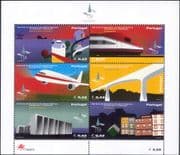 Portugal 2002 Train/ Plane/ Ship/ Oil/Railways/ Transport/ Technology/ Industry 6v m/s (s1372a)