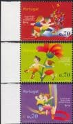 Portugal 2002 UPAEP/ Children/ Books/ Pencil/ Literacy/ Education/ Flower 3v set b7552