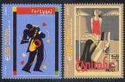 Portugal 2003 Europa / Jazz / Art / Poster / Music / Swimming / Saxophone 2v set (s4216)
