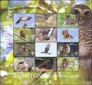 Rarotonga 2018 Birds of Prey/ Raptors/ Eagles/ Owls/ Nature/ Wildlife 12v sht (s5346d)
