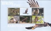 Rarotonga (Cook Islands) 2018 Birds of Prey/ Raptors/ Eagles/ Owls/ Nature/ Wildlife 6v sht (b387k)