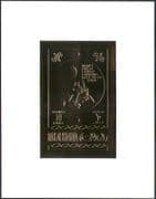 Ras al Khaima Apollo 11/ Manned Moon Landing/ Space GOLD deluxe m/s (b8515)