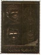 Ras al Khaima GOLD Apollo 12/ Rocket/ Space/ Kennedy/J FK 1v s/a (b5025)