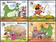 Redonda 1985 Dragon/ Disney/ Grimm/ Fairy Tales/ Cartoons/ Animation 4v set (b6301x)