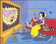 Redonda 1987 Disney/ Snow White/ Dopey/ Rabbits/ Cartoons/ StampEx 1v m/s (b244j)