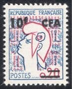 Reunion 1966 "Marianne"/ Animation/ Art/ Definitives 1v surcharge (n44281)
