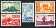 Romania 1946 Farming / Tractor / Cattle / Ploughing / Crops / Transport 5v set (n32534)